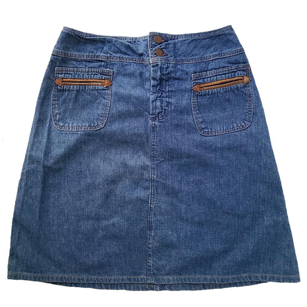 Vintage 1970s Maverick high waist denim skirt